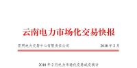云南2月電力市場化交易快報：省內(nèi)合計成交電量549536萬千瓦時