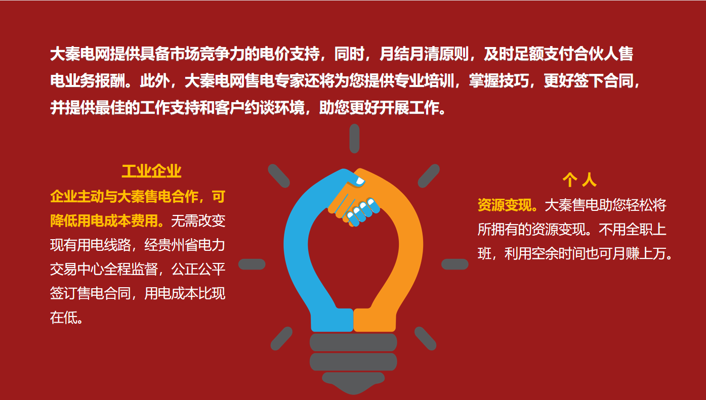大秦售電招募合伙人 為工業(yè)企業(yè)降低用電成本